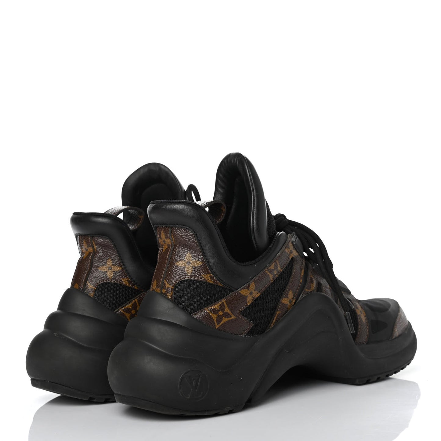 Calfskin Patent Monogram LV Archlight Sneakers 41 Black