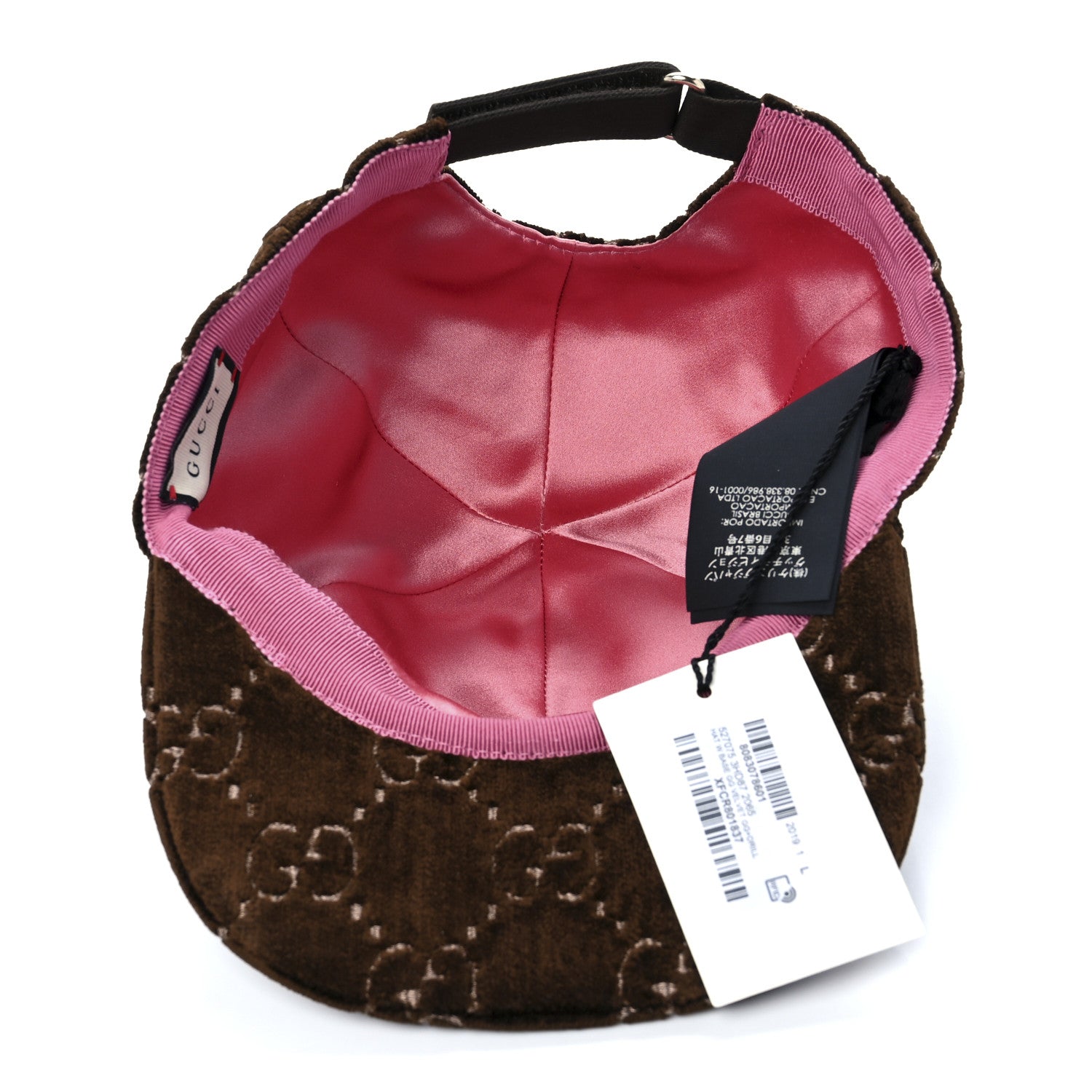 Gucci Velvet GG Monogram Baseball Hat L Brown 6 of 8