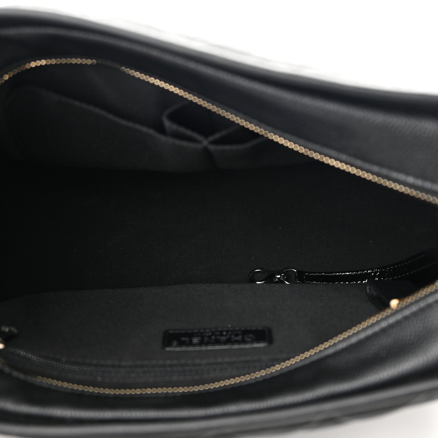 Chanel Patent Goatskin Quilted Medium Gabrielle Hobo Black 5 of 14