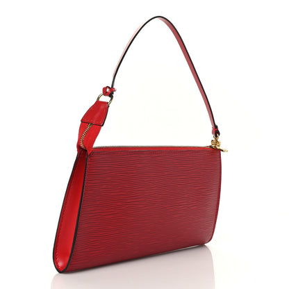 Louis Vuitton Epi Pochette Accessories 24 Castillan Red 3 of 10