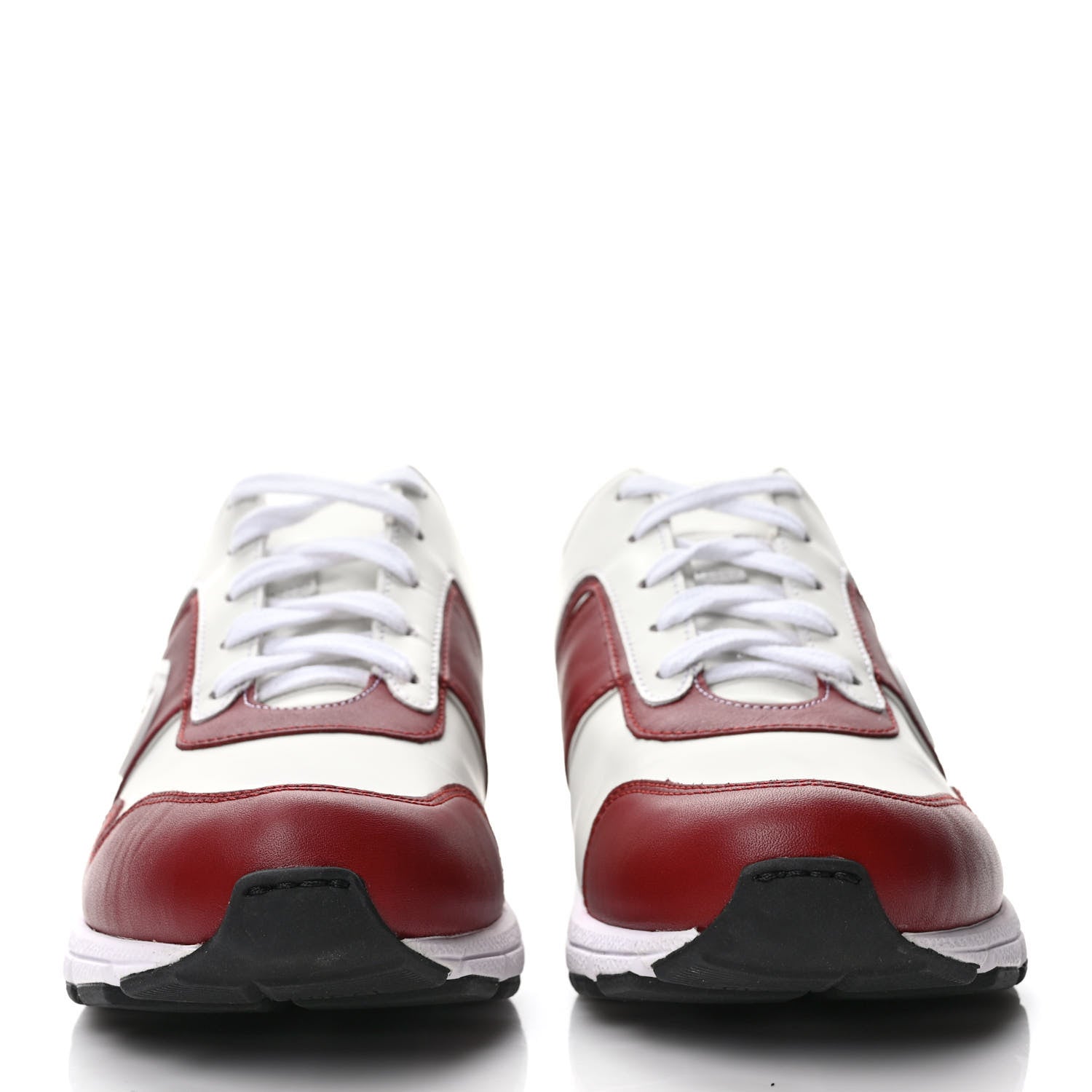 Gucci Calfskin Womens Interlocking G Sneakers 38 White Rosso 2 of 9