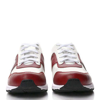 Gucci Calfskin Womens Interlocking G Sneakers 38 White Rosso 2 of 9