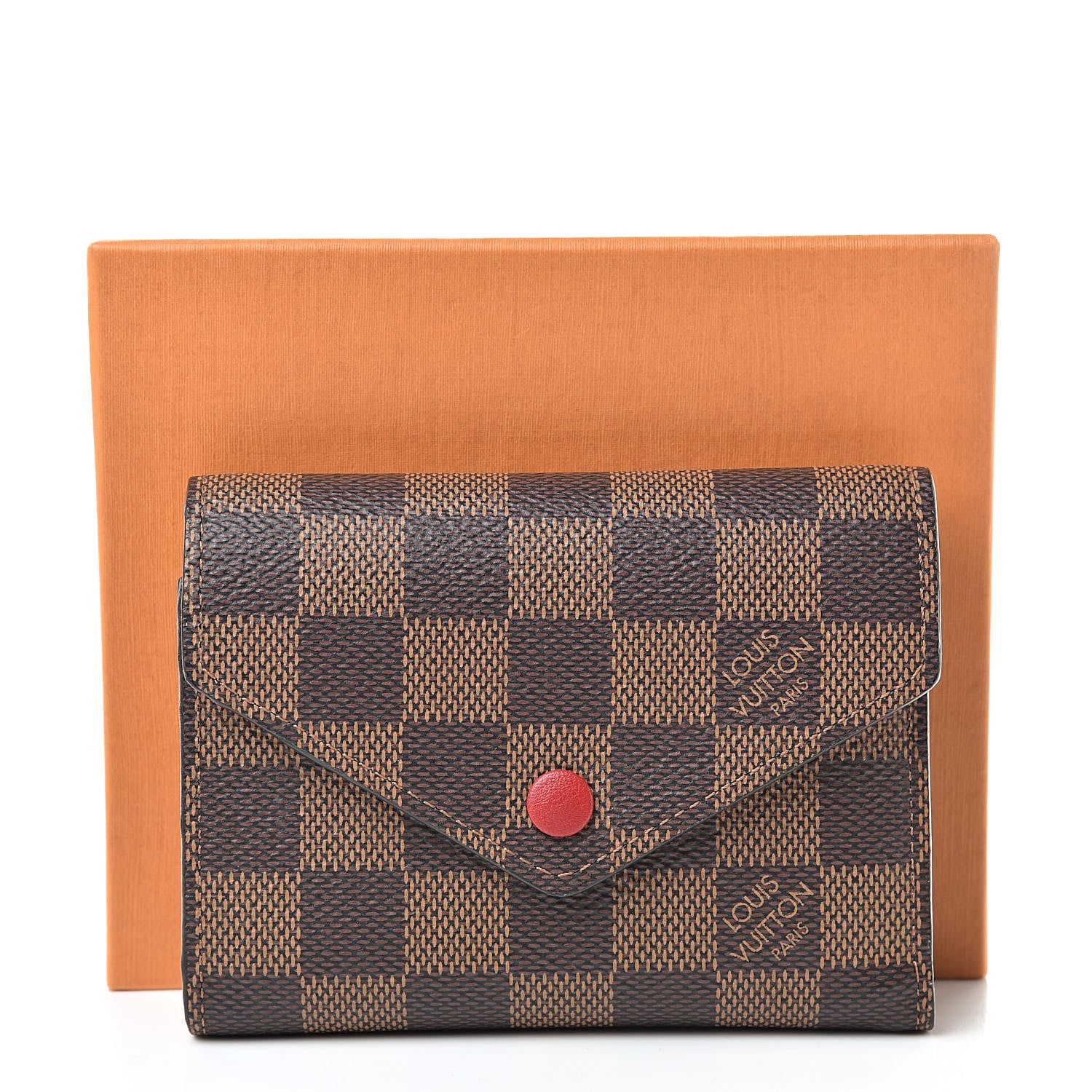 Louis Vuitton Damier Ebene Victorine Wallet Cherry 8 of 8