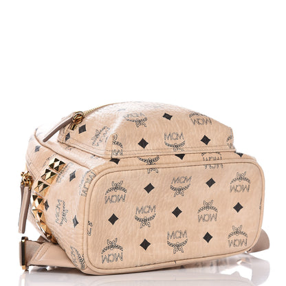MCM Visetos Side Stud Mini Stark Backpack Beige 4 of 8