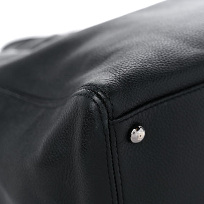 Chanel Calfskin Mademoiselle Lock Cerf Executive Shopper Tote Black 13 of 22