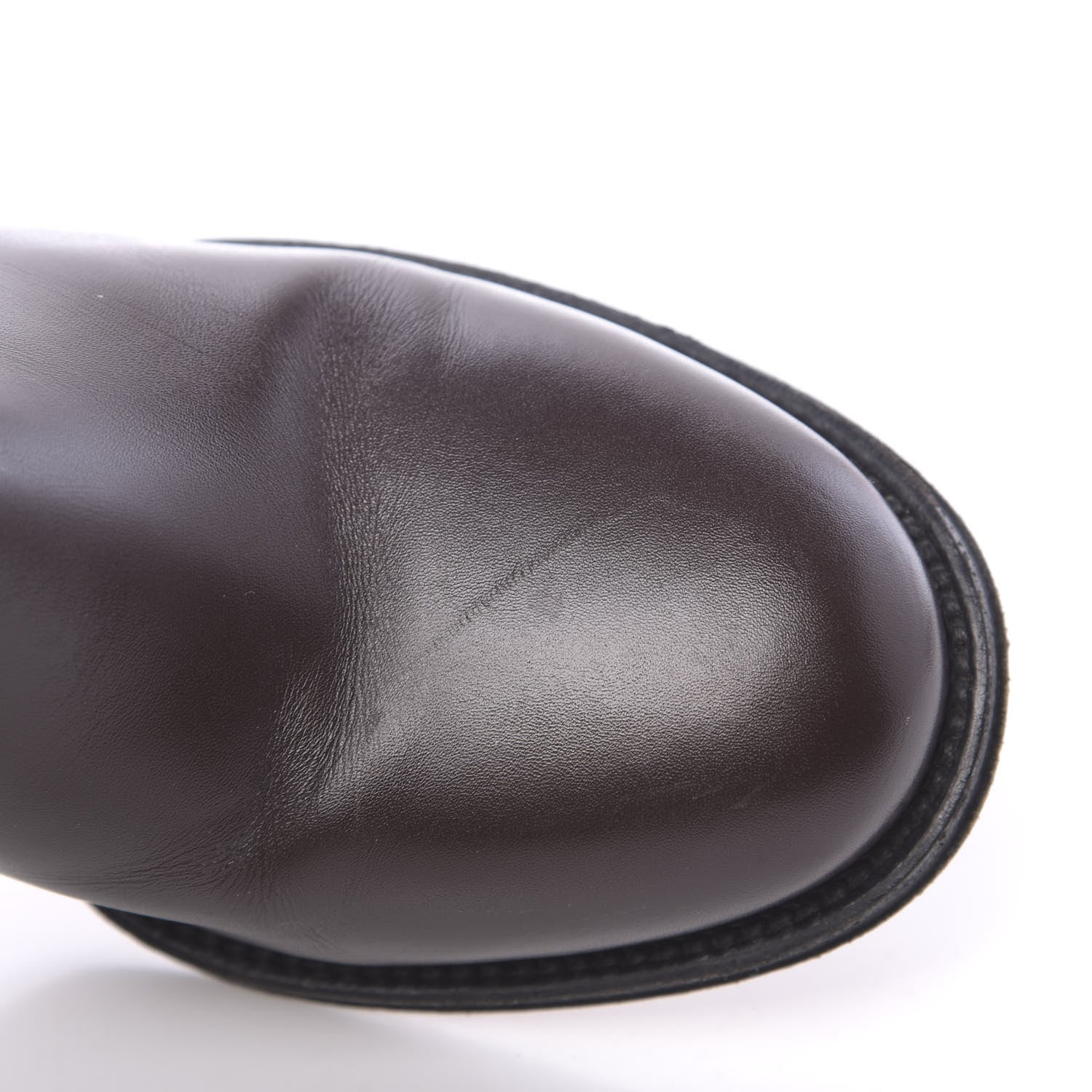 Chanel Glazed Calfskin Short Boots 39 Dark Brown 8 of 9