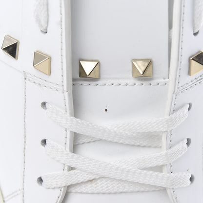 Valentino Garavani Calfskin Mens Rockstud Untitled Open Sneakers 43 White 8 of 10