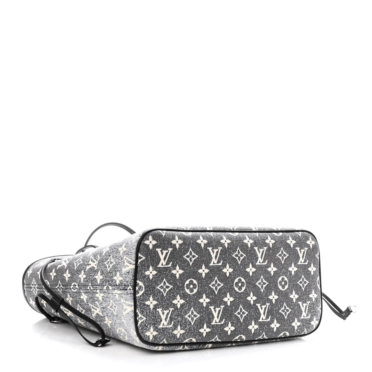 Louis Vuitton Denim Monogram Jacquard Neverfull MM Grey 5 of 10