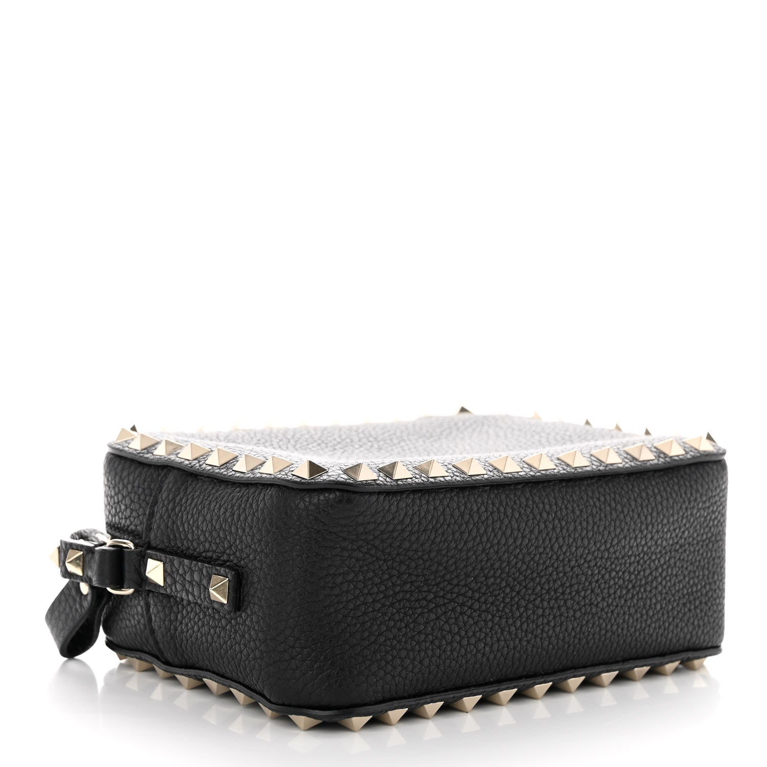 Valentino Garavani Calfskin Rockstud Camera Crossbody Bag Black 4 of 9