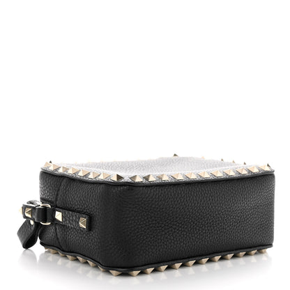 Valentino Garavani Calfskin Rockstud Camera Crossbody Bag Black 4 of 9