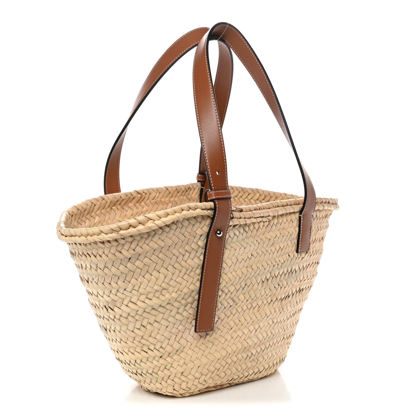 Raffia Medium Basket Tote Bag Natural Tan
