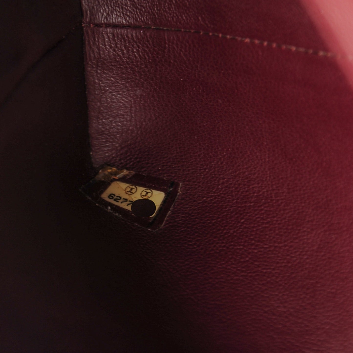 Patent Bijoux Chain Shoulder Bag Burgundy