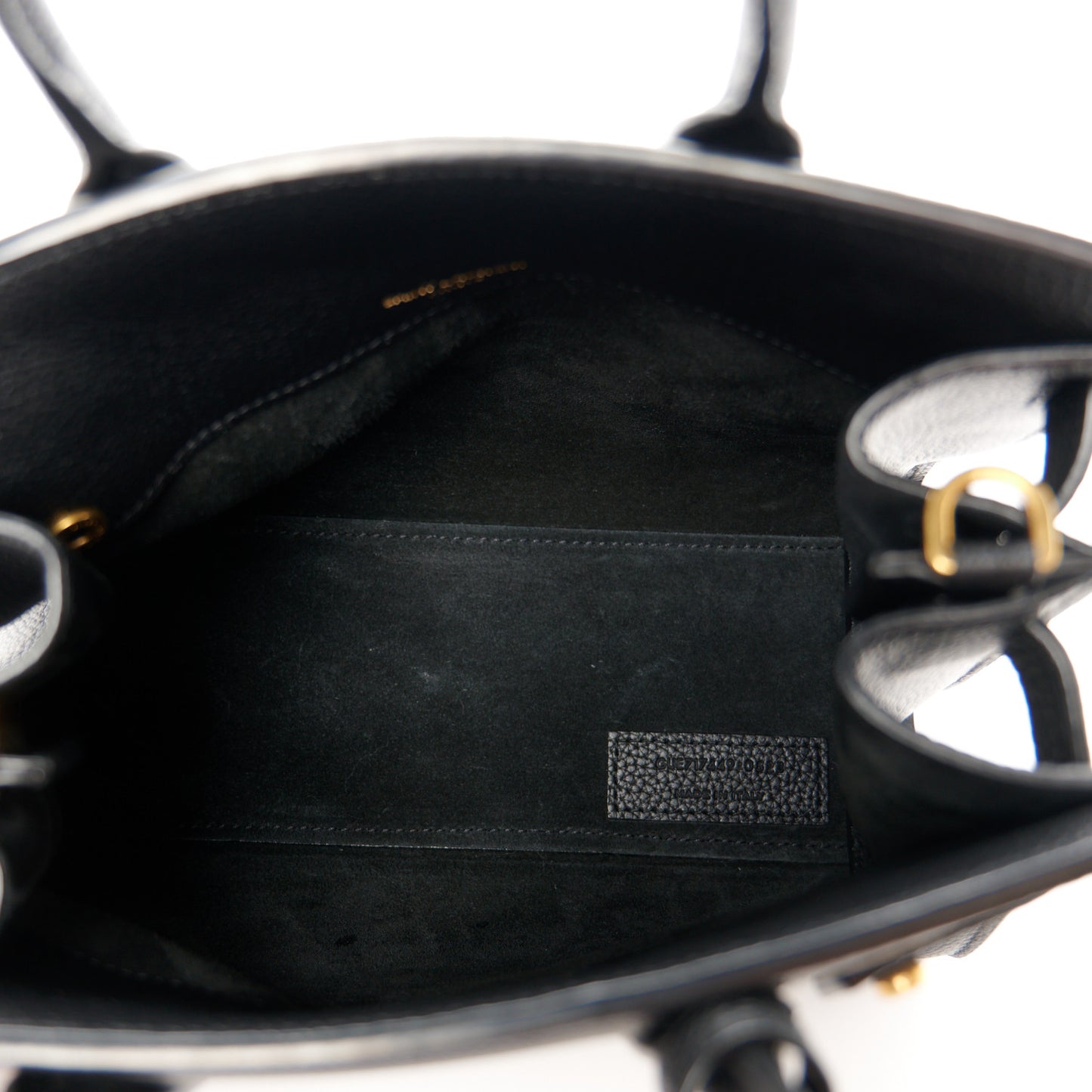 Grained Calfskin Nano Supple Sac De Jour Black