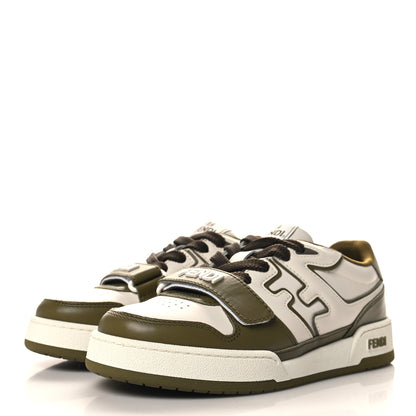 Fendi Vitello Womens Fendi Match Low Top Sneakers 38 Green 4 of 9