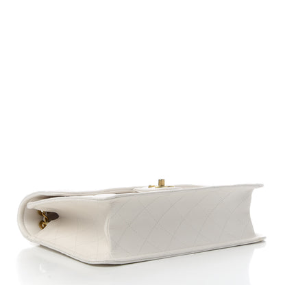 Chanel Caviar Quilted Large Sweet Classic Flap White 4 of 10