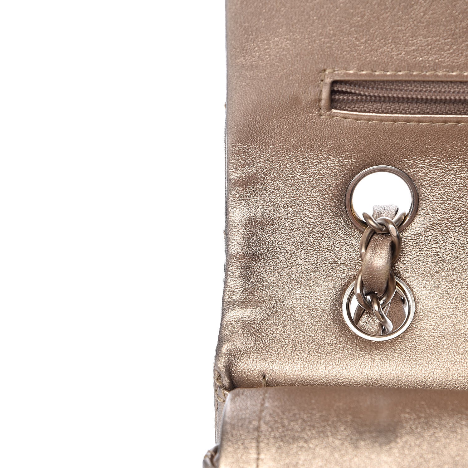 Chanel Metallic Lambskin Quilted Medium Double Flap Gold 10 of 16
