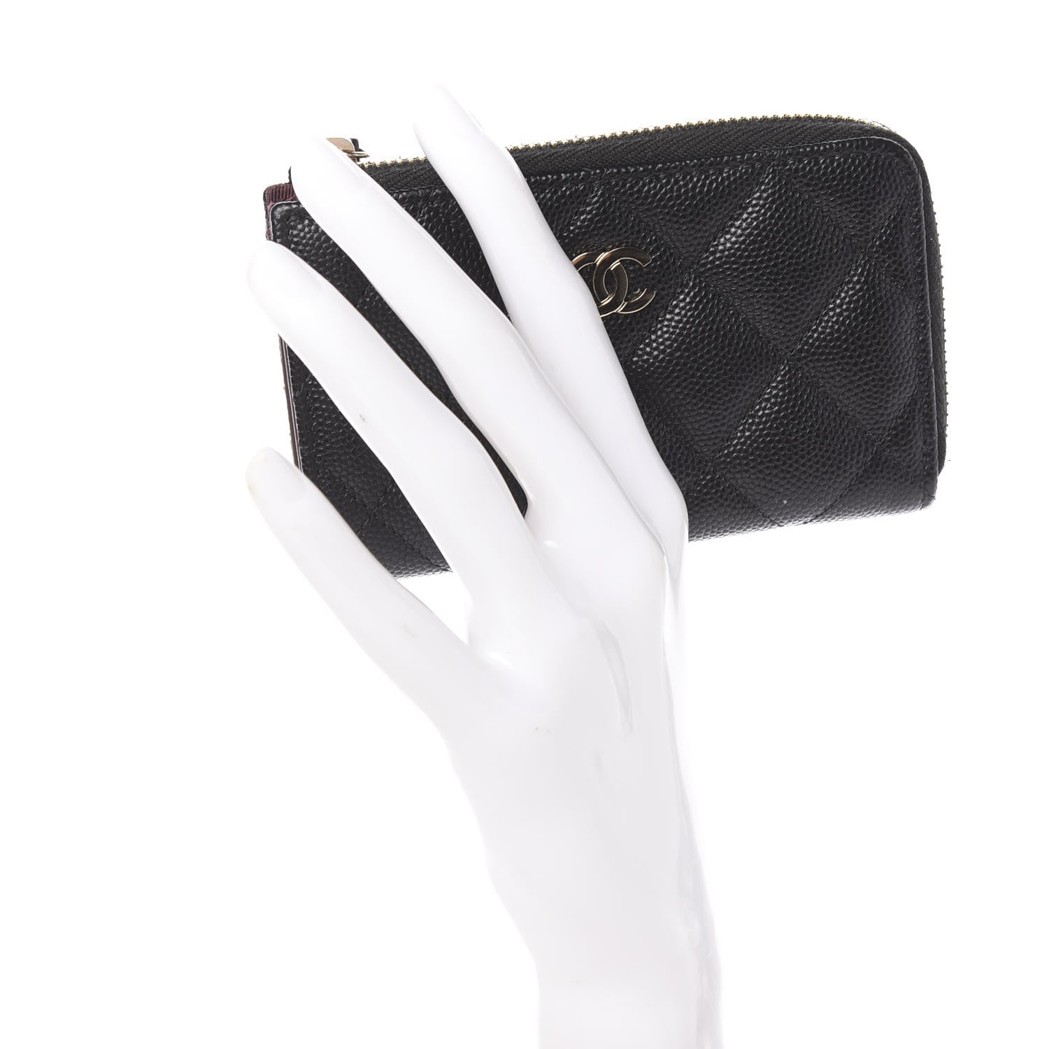 Chanel Caviar Quilted Key Holder Case Black 2 of 8