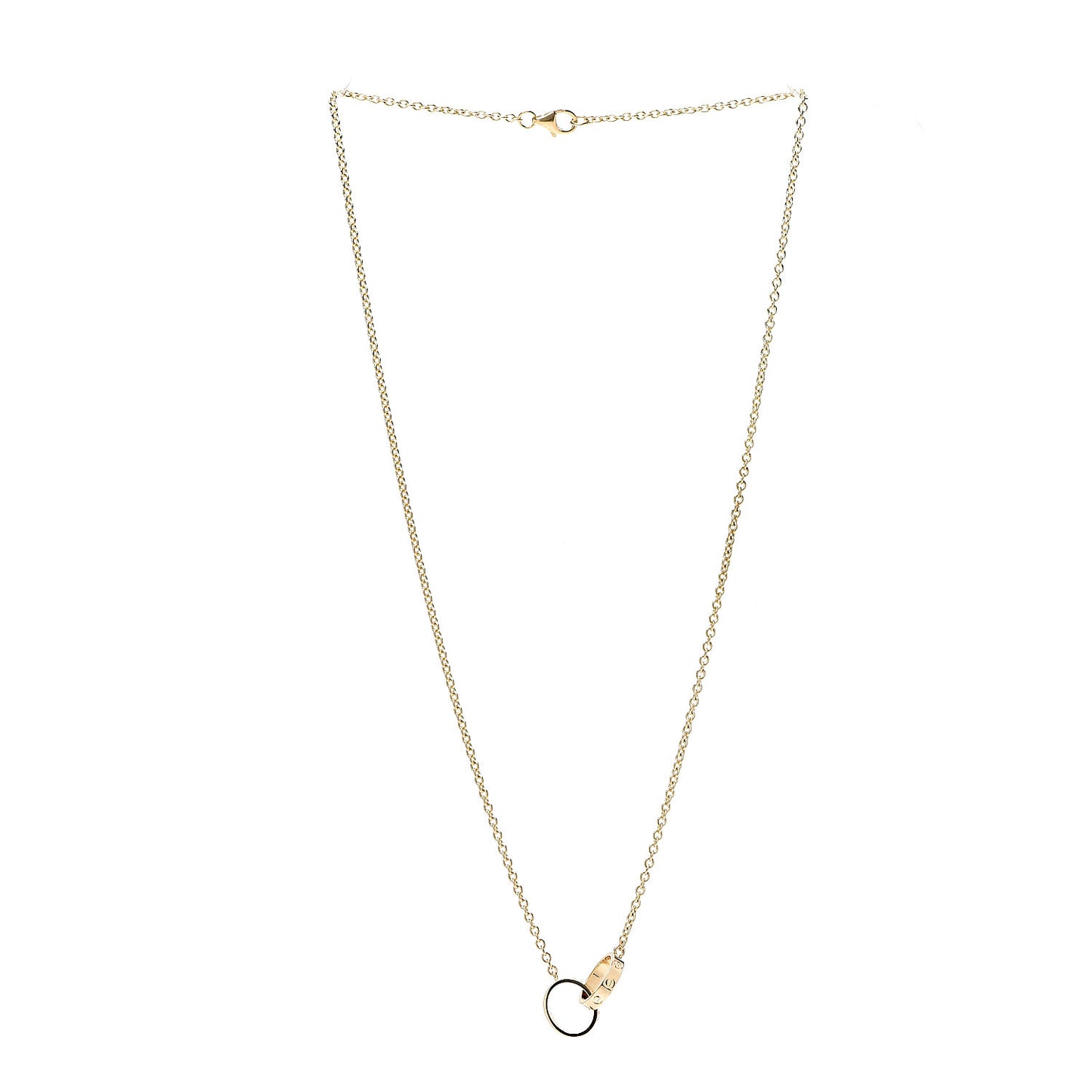 18K Yellow Gold Interlocking LOVE Necklace