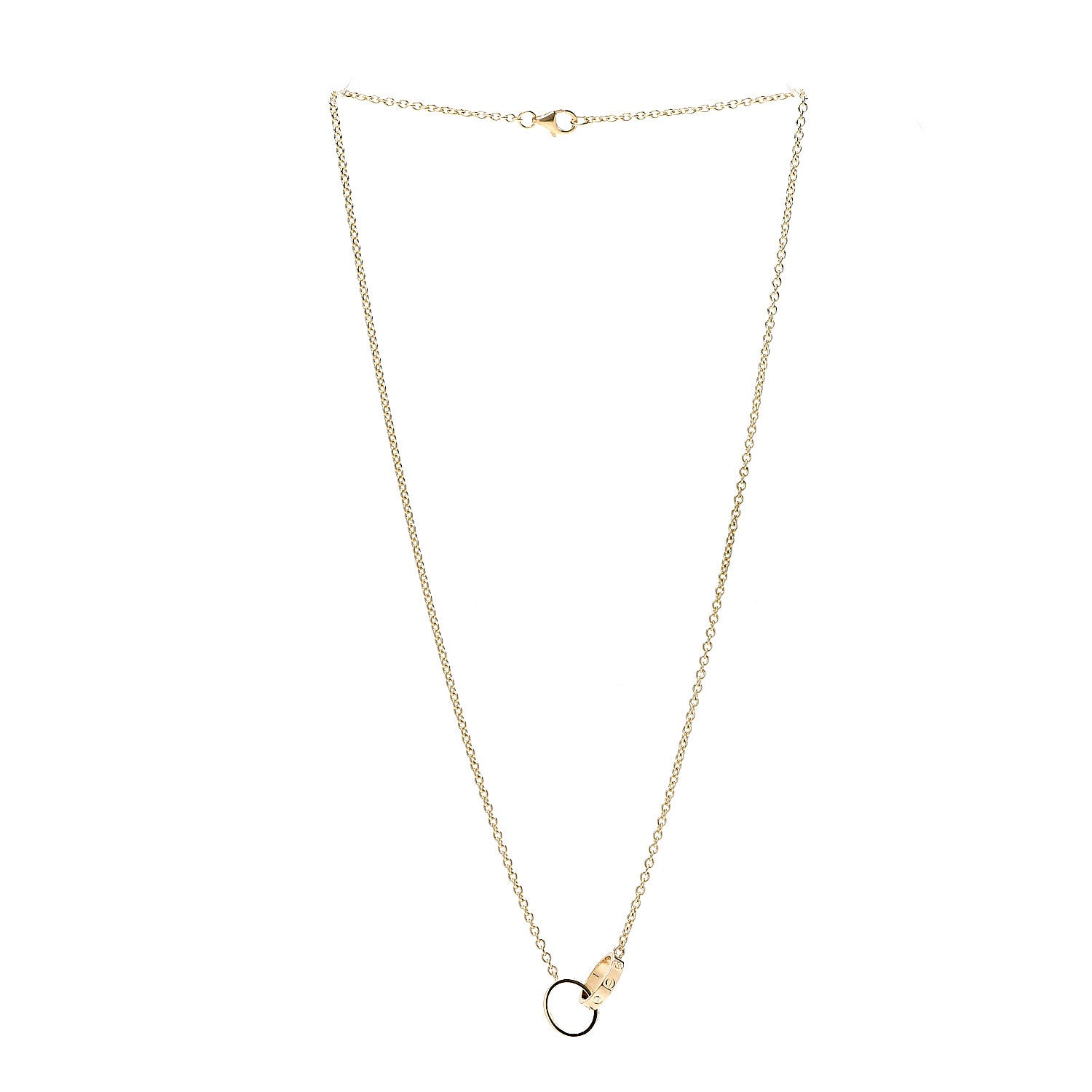 Cartier 18K Yellow Gold Interlocking LOVE Necklace 2 of 6