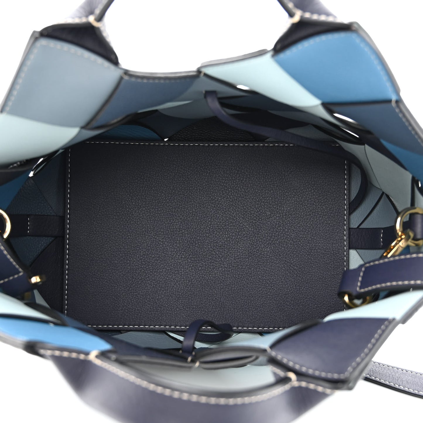 Calfskin Woven Small The Surplus Collection Basket Bag Steel Crystal
