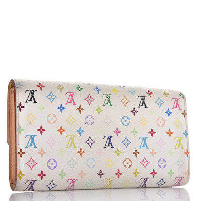 Louis Vuitton Monogram Multicolor Sarah Wallet White 3 of 13