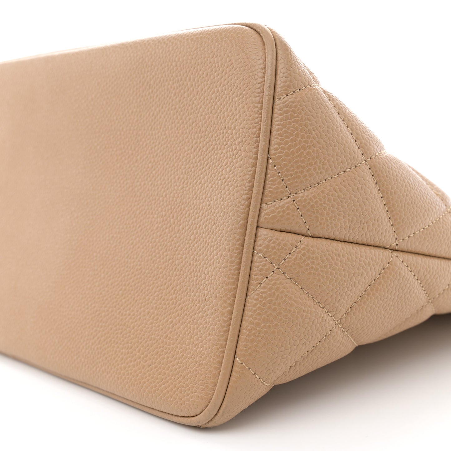 Caviar Quilted Medallion Tote Beige