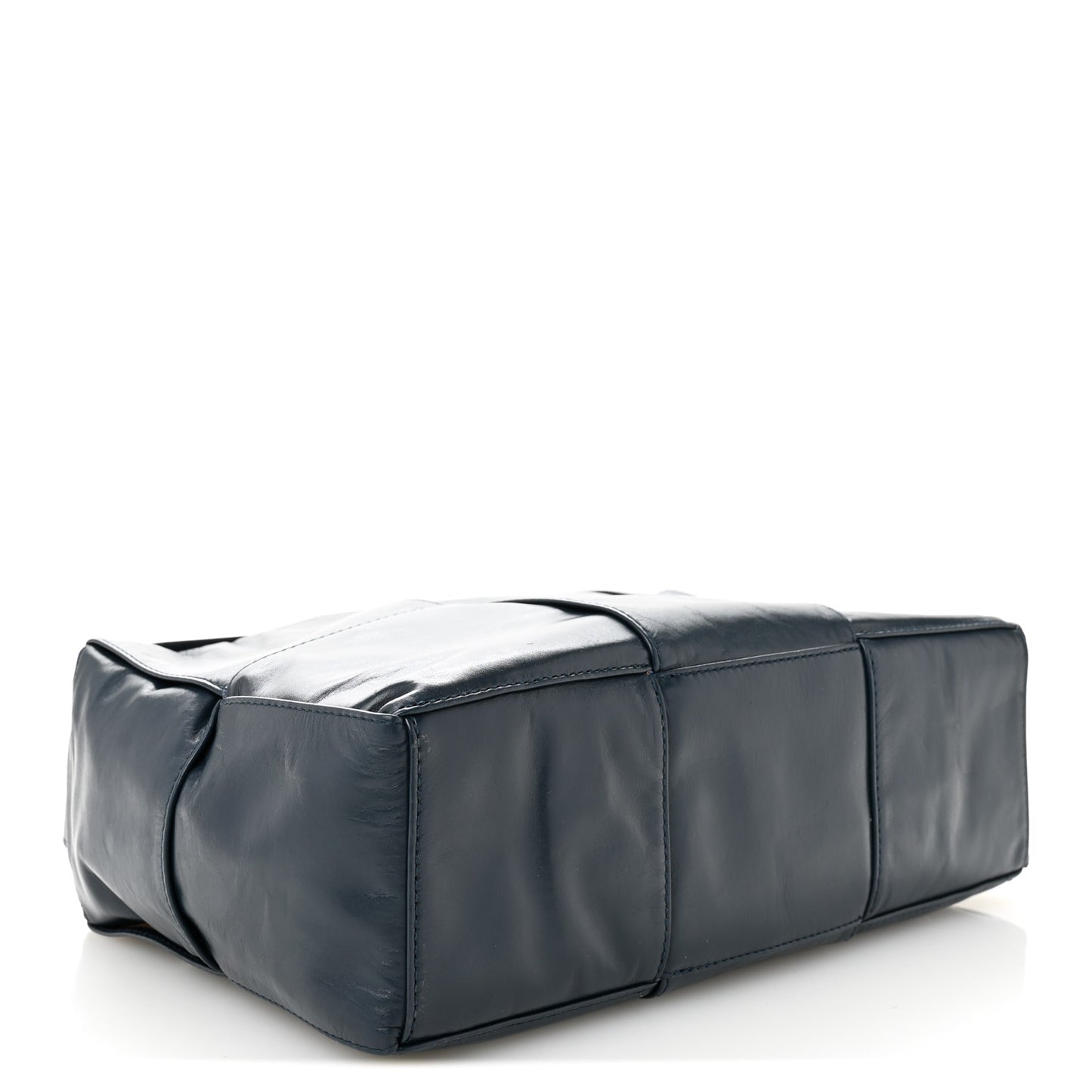 Paper Calfskin Maxi Intreccio Medium Arco Camera Bag Deep Blue