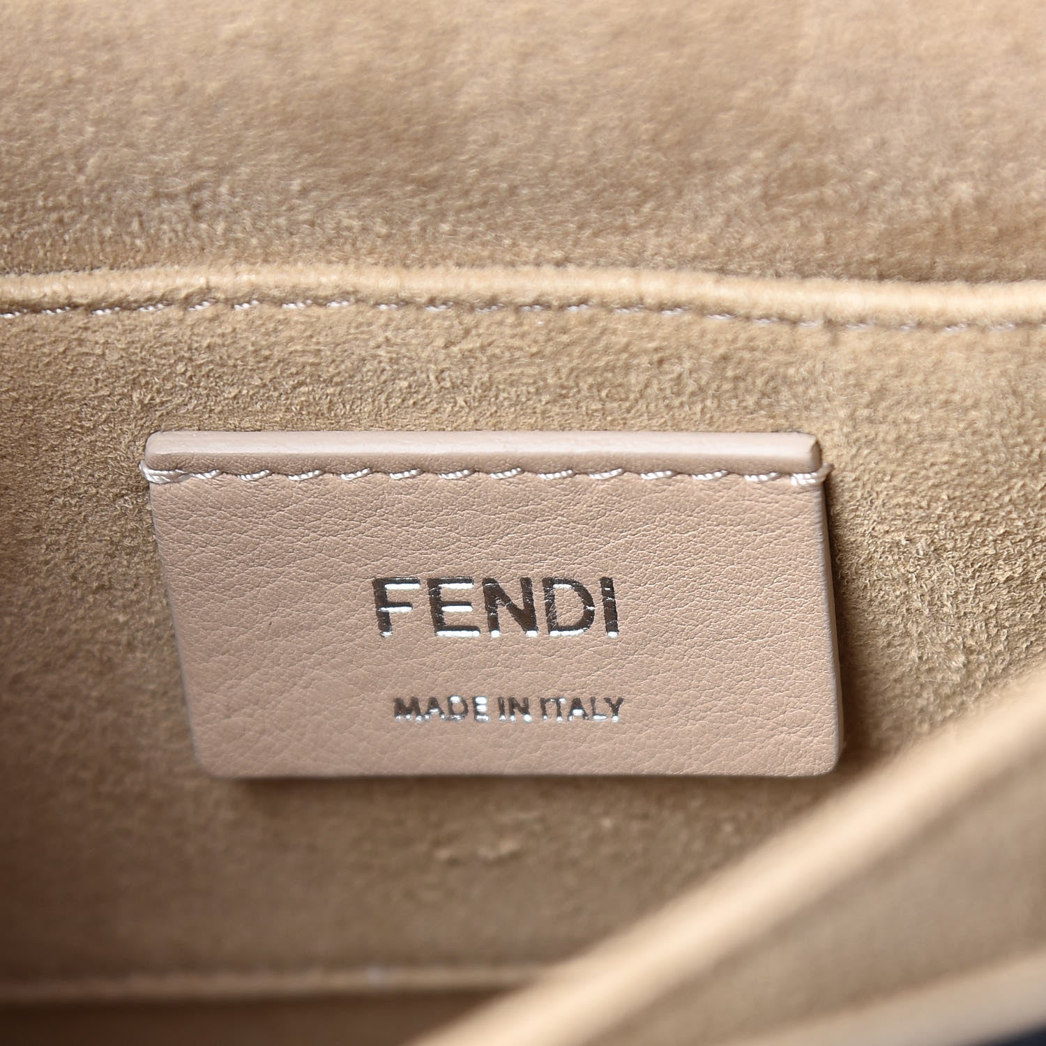 Fendi Vitello Liberty Pearl Scalloped Studded Small Kan I Shoulder Bag Black 8 of 10