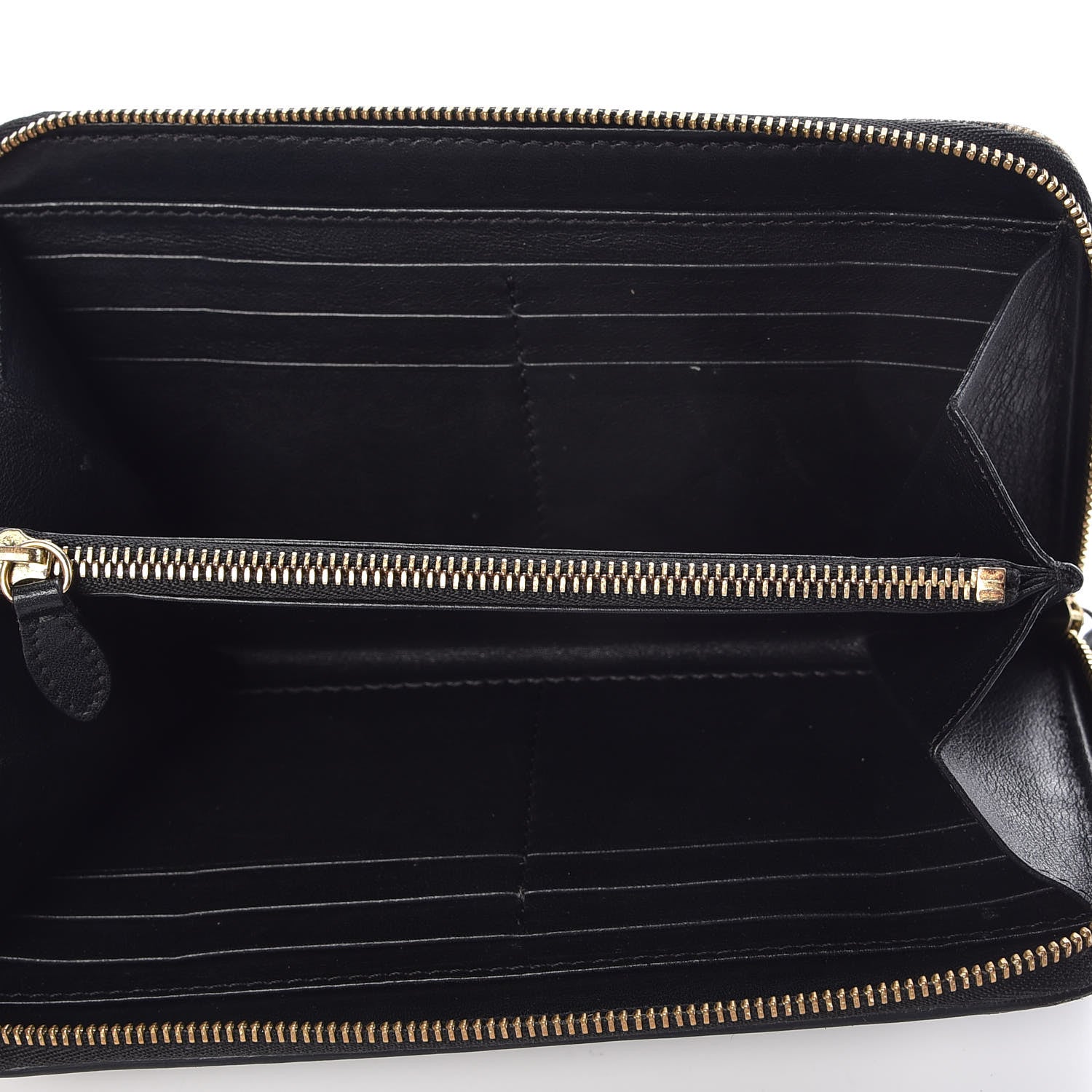 Burberry Calfskin House Check Elmore Zip Around Wallet Black 5 of 6