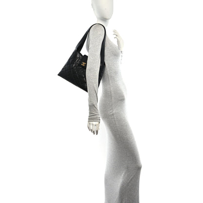 Chanel Caviar Diamond Flap Shoulder Bag Black 2 of 10
