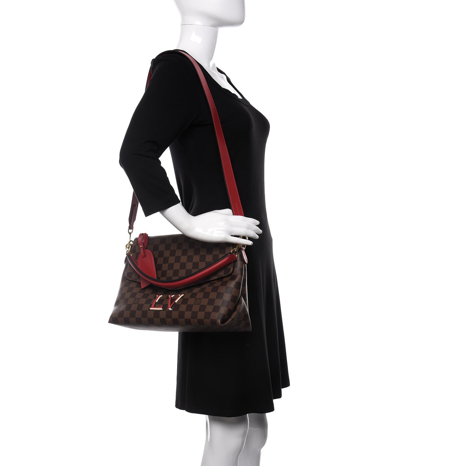 Louis Vuitton Damier Ebene Beaubourg MM Scarlet 2 of 10