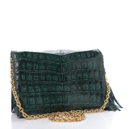 Chanel Alligator Tassel Envelope Flap Green 3 of 13