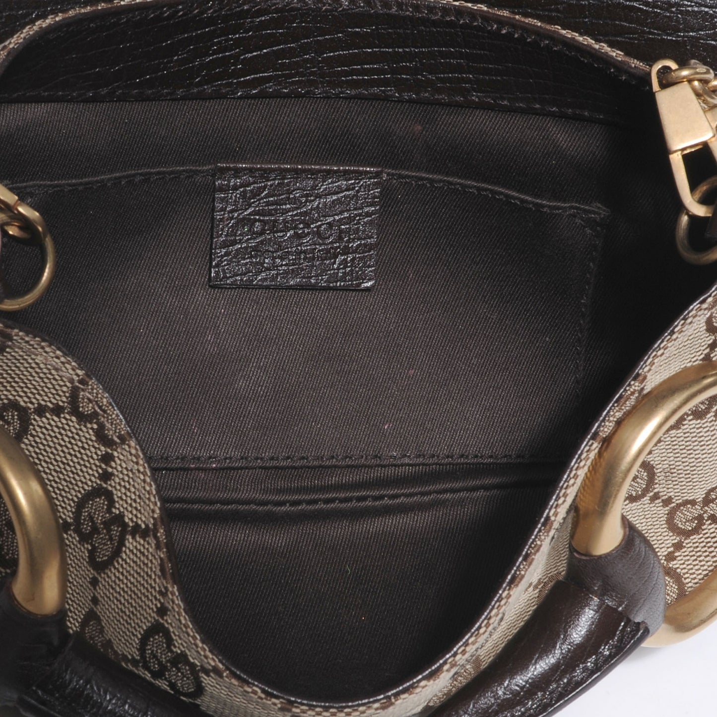 Monogram GG Small Horsebit Clutch Ebony