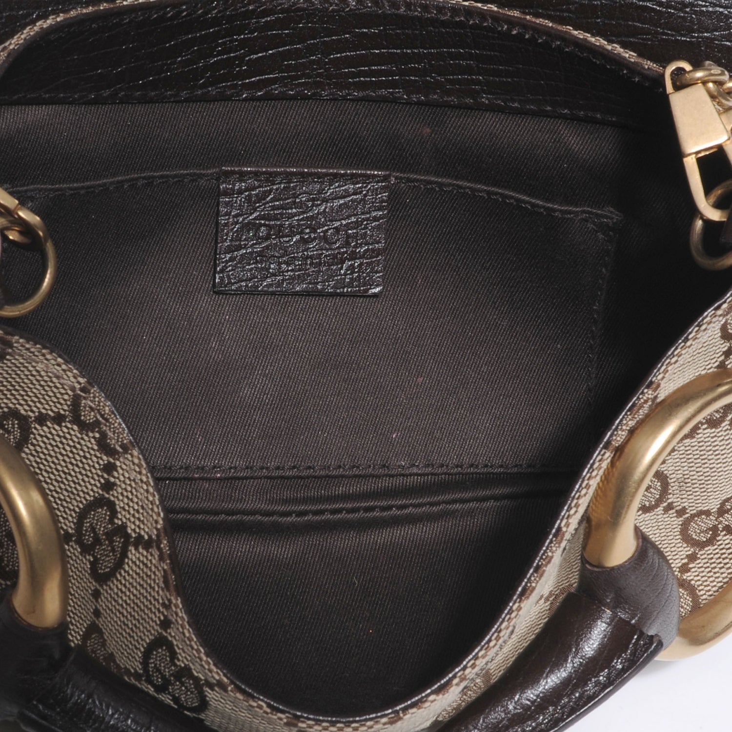 Gucci Monogram GG Small Horsebit Clutch Ebony 5 of 7