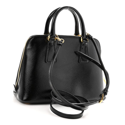 Prada Saffiano Vernice Small Promenade Tote Black 3 of 9