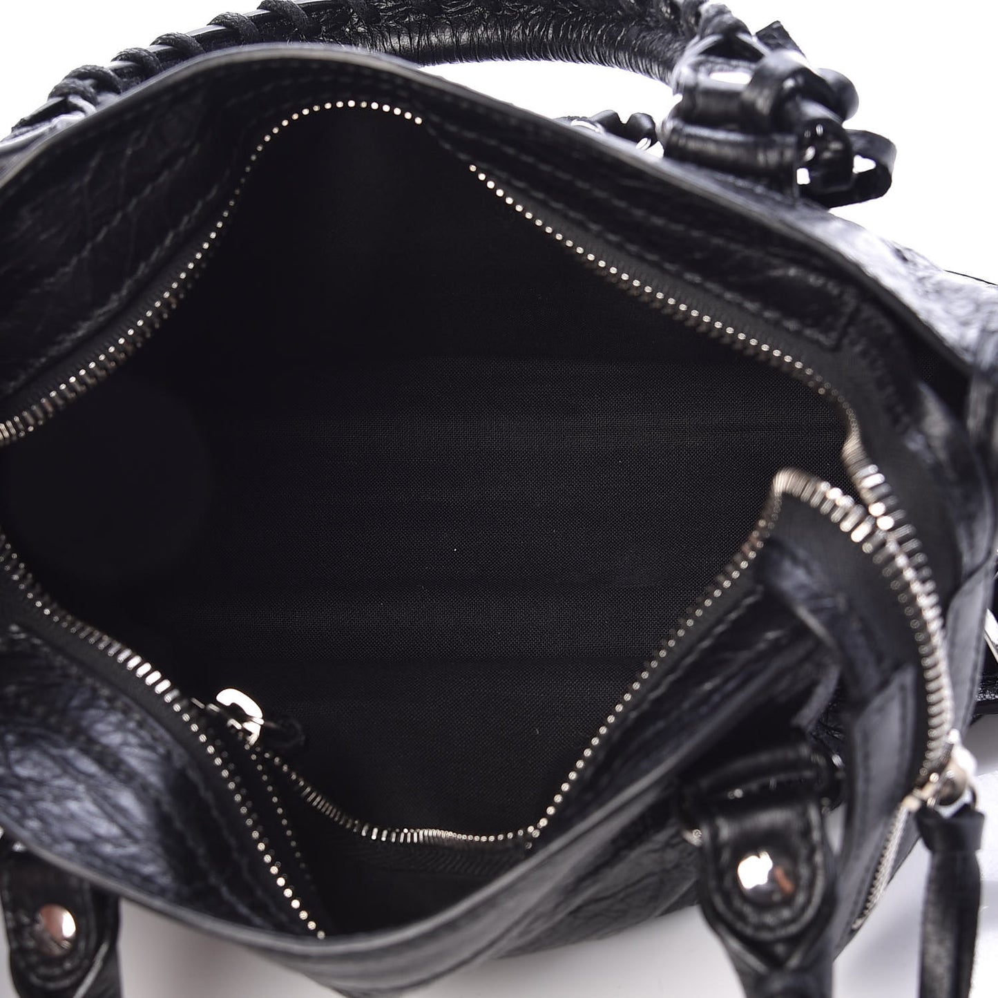 Agneau Classic Silver Hardware Mini City Black