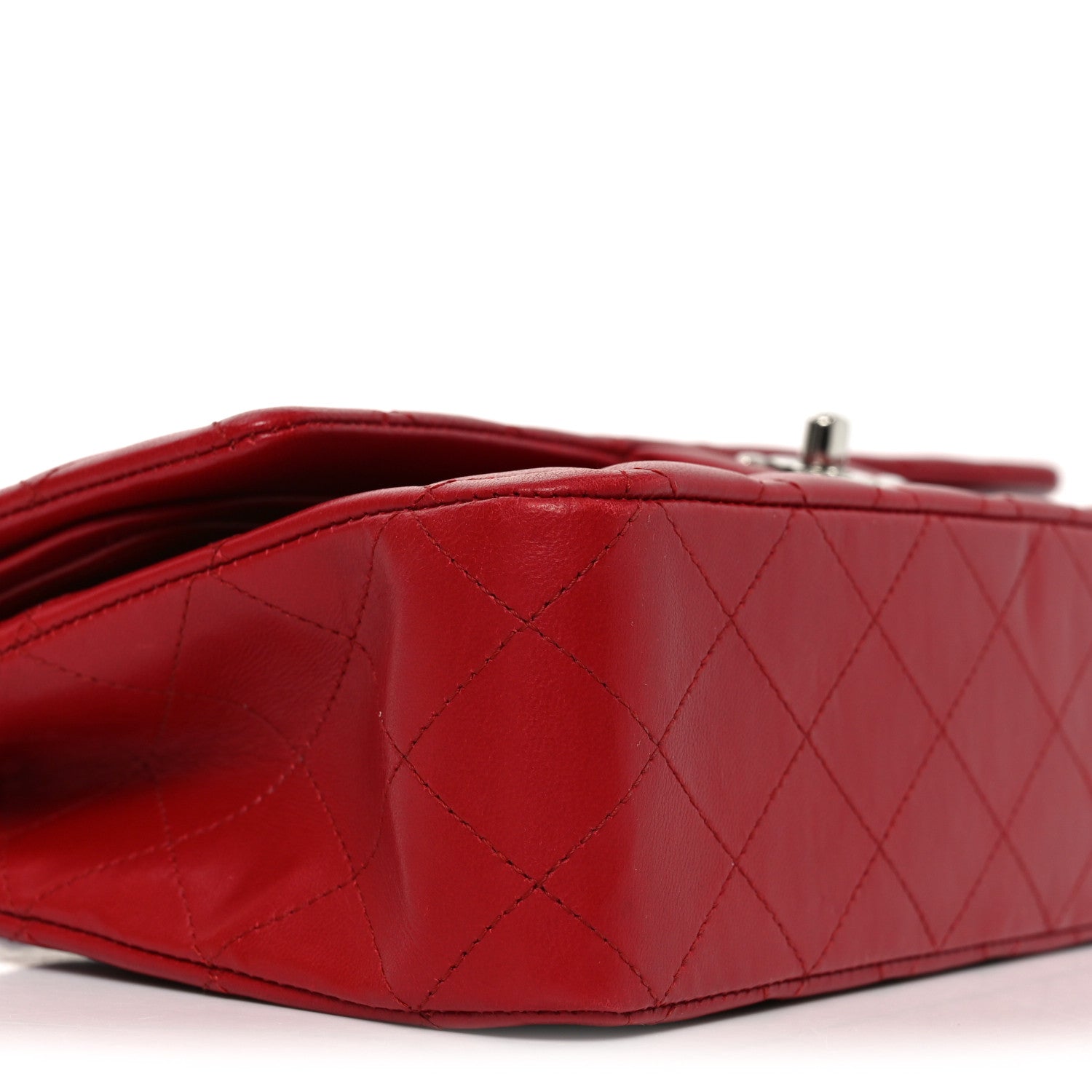 Chanel Lambskin Quilted Medium Double Flap Red 9 of 10
