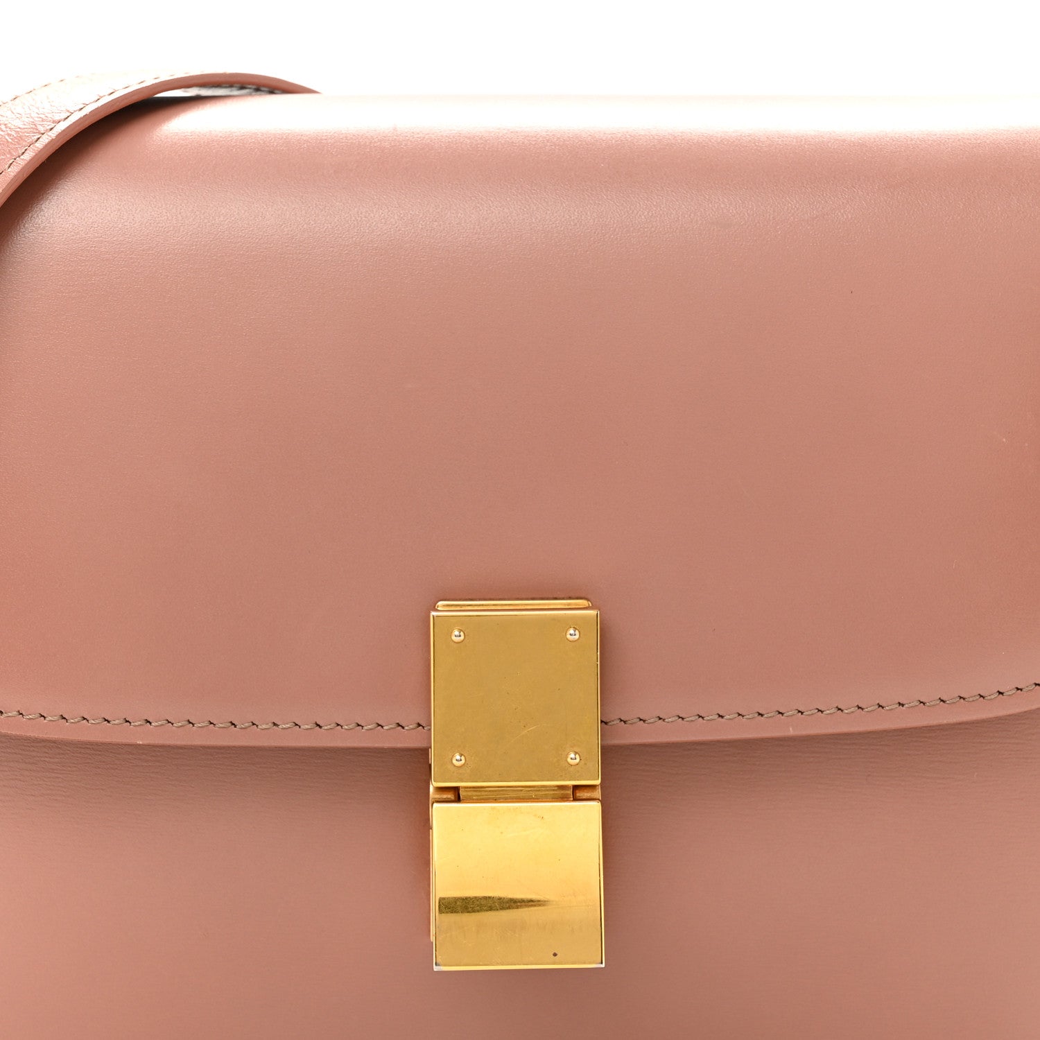 Celine Box Calfskin Teen Classic Box Flap Bag Antique Rose 9 of 14