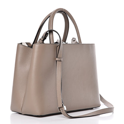 Fendi Vitello Dolce Century Petite 2Jours Tote Tortora Carbone 3 of 11