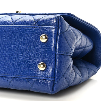 Chanel Caviar Quilted Mini Coco Handle Flap Blue 9 of 9