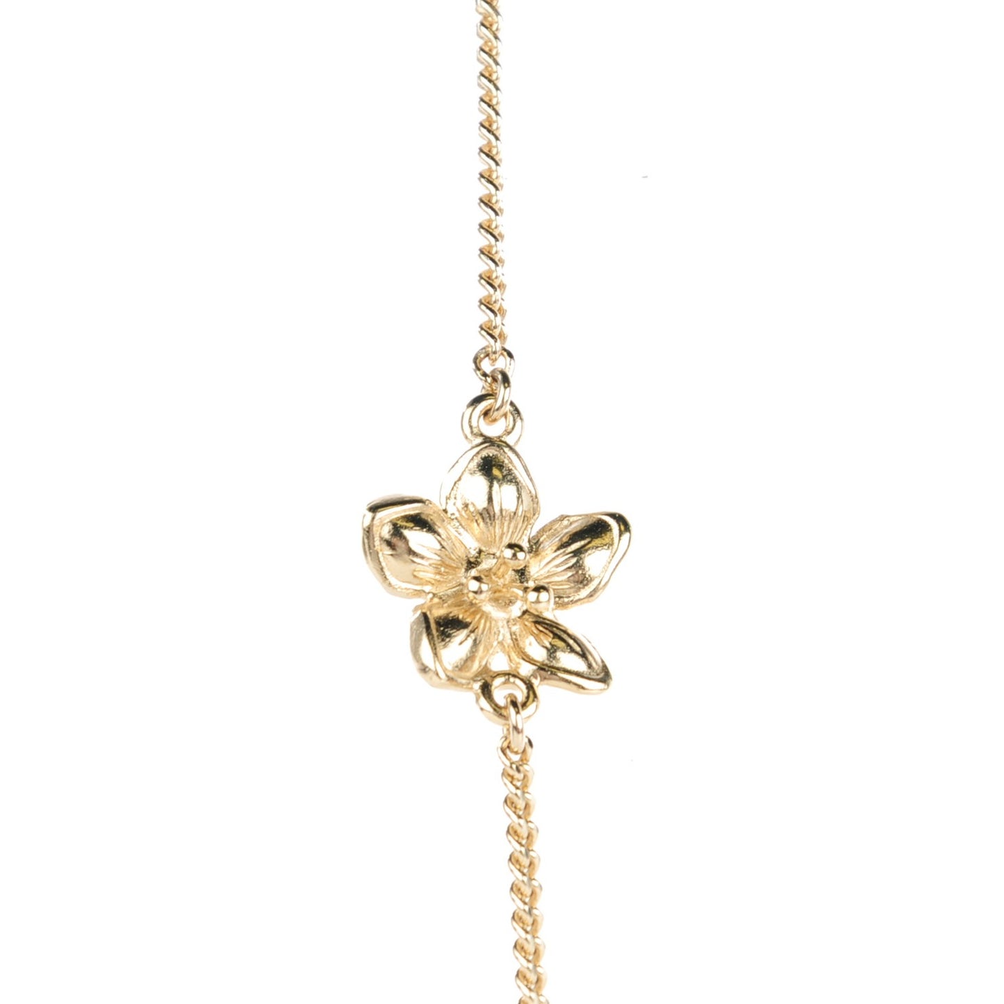 Crystal CC Camellia Necklace Gold