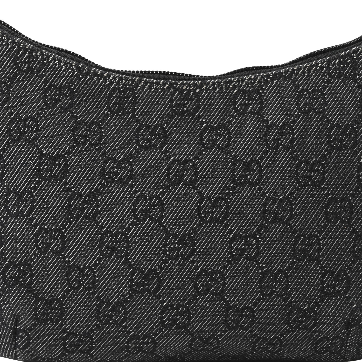 Gucci Denim Monogram Pochette Black 8 of 10