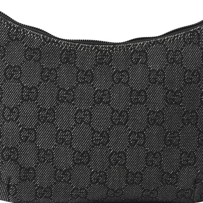 Gucci Denim Monogram Pochette Black 8 of 10