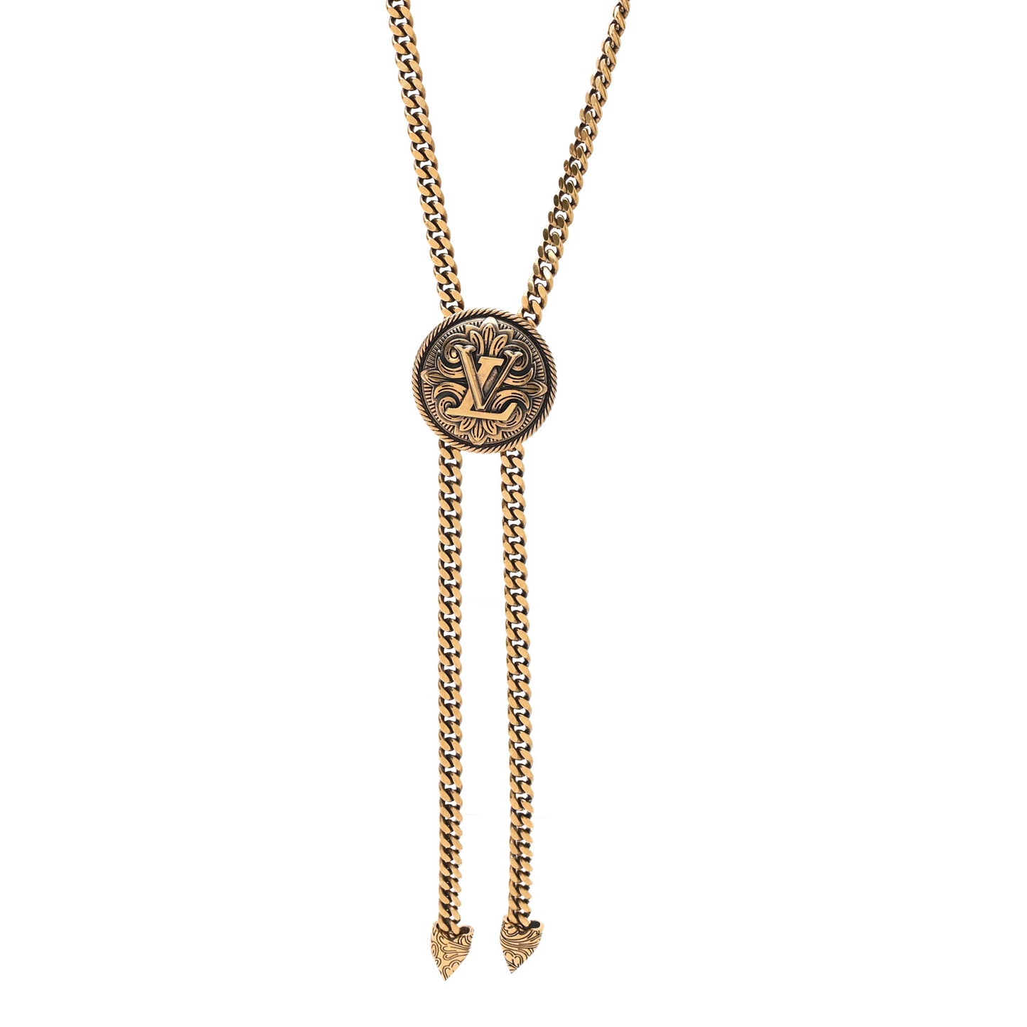 Metal LV Bolo Tie Gold