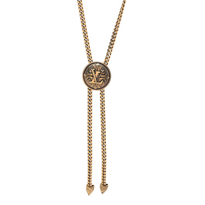 Louis Vuitton Metal LV Bolo Tie Gold 1 of 5