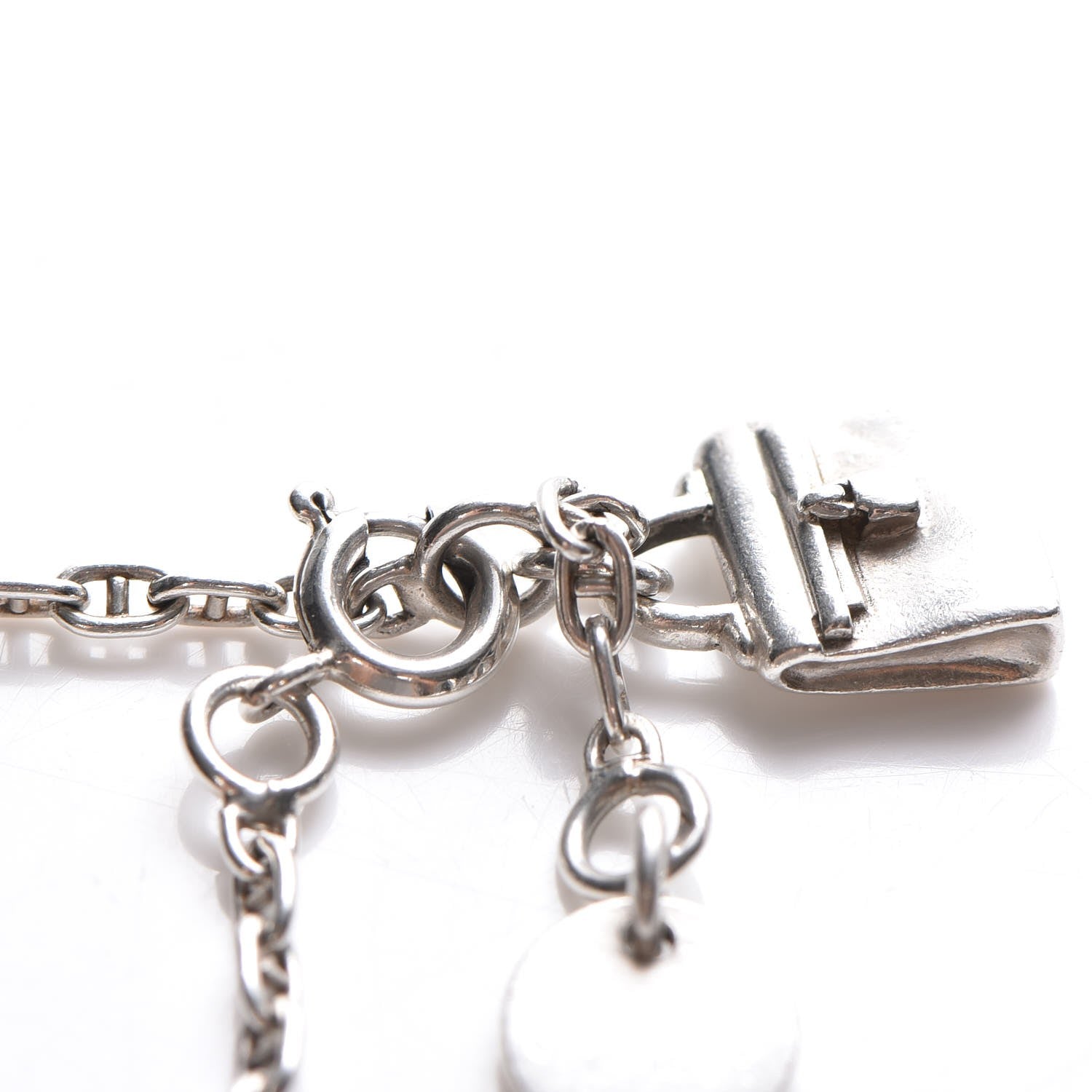 Hermes Sterling Silver Kelly Charm Bracelet 5 of 7