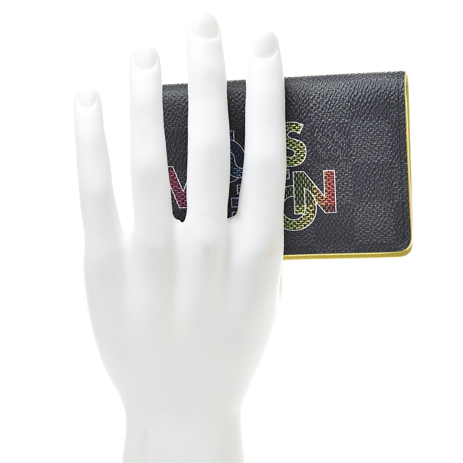 Louis Vuitton Damier Graphite Logo Pocket Organizer Yellow 2 of 10