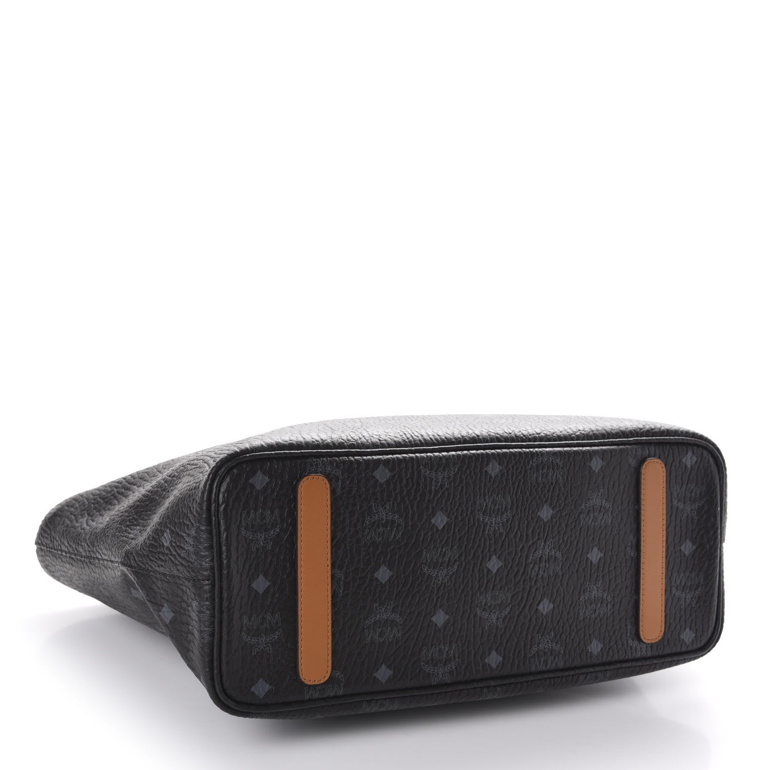 MCM Visetos Medium Anya Shopper Tote Black 4 of 9
