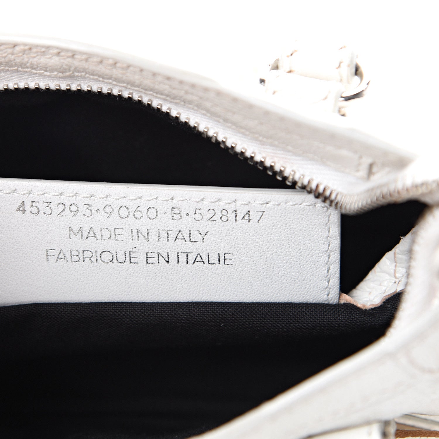 Balenciaga Chevre Silver Metallic Edge Hardware Nano City White 6 of 17