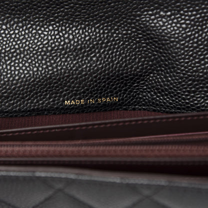 Chanel Caviar Quilted Large Gusset Flap Wallet Black 6 of 10